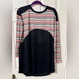 Umgee Colorful Striped Knit Top